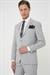 Slim Fit Çift Yırtmaç Dokulu Esnek Klasik Gri Takım Elbise Tk 915