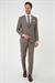 Slim Fit Çift Yırtmaç Dokulu Esnek Klasik Vizon Takım Elbise Tk 915
