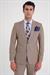 Slim Fit Çift Yırtmaç Esnek Yün Vizon Takım Elbise Tk 918