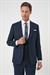 Slim Fit Çift Yırtmaç Keten Karışımlı Yelekli Klasik Lacivert Takım Elbise  Tk 914