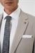 Slim Fit Çift Yırtmaç Keten Karışımlı Yelekli Klasik Taş Takım Elbise  Tk 914