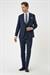 Slim Fit Çift Yırtmaç Keten Karışımlı Yelekli Klasik Lacivert Takım Elbise  Tk 914