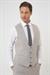 Slim Fit Çift Yırtmaç Keten Karışımlı Yelekli Klasik Taş Takım Elbise  Tk 914