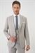 Slim Fit Çift Yırtmaç Keten Karışımlı Yelekli Klasik Taş Takım Elbise  Tk 914
