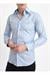 Slim Fit Dik Yaka Pamuk Saten Uzun Kol Klasik Açık Mavi Gömlek  G 565