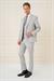 Slim Fit Dokulu Çift Yırtmaç Yelekli Klasik Gri Takım Elbise Tk 898