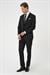Slim Fit Dokulu Çift Yırtmaç Yelekli Klasik Siyah Takım Elbise Tk 898