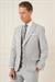 Slim Fit Dokulu Çift Yırtmaç Yelekli Klasik Gri Takım Elbise Tk 898