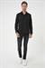 Slim Fit Dokulu Erkek Yaka Pamuklu Klasik Siyah Gömlek Gk 740
