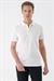 Slim Fit Düğmeli Polo Yaka Pamuklu Beyaz Tişört Ts 879