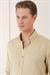 Slim Fit Düğmeli Yaka %100 Pamuk Klasik Limon Gömlek Gk 723