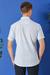 Slim Fit Düğmeli Yaka Desenli Kısa Kol Pamuk Mavi Gömlek G 1503