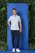 Slim Fit Düğmeli Yaka Desenli Kısa Kol Pamuk Mavi Gömlek G 1503
