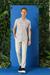 Slim Fit Düğmeli Yaka Desenli Kısa Kol Pamuk Gri Gömlek G 1503