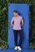 Slim Fit Düğmeli Yaka Desenli Kısa Kol Pamuk Eflatun Gömlek G 1504