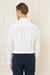 Slim Fit Düğmeli Yaka Dokulu %100 Pamuk Klasik Beyaz Gömlek Gk 726