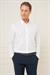 Slim Fit Düğmeli Yaka Dokulu %100 Pamuk Klasik Beyaz Gömlek Gk 726