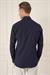 Slim Fit Düğmeli Yaka Dokulu %100 Pamuk Klasik Lacivert Gömlek Gk 726