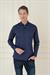 Slim Fit Düğmeli Yaka Esnek Klasik Lacivert Gömlek  Gk 746