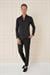 Slim Fit Düğmeli Yaka Esnek Pamuk Klasik Siyah Gömlek Gk 727