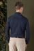 Slim Fit Düğmeli Yaka Esnek Pamuk Klasik Lacivert Gömlek Gk 708