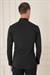 Slim Fit Düğmeli Yaka Esnek Pamuk Klasik Siyah Gömlek Gk 727