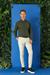 Slim Fit Düğmeli Yaka Pamuklu Klasik Haki Gömlek Gk 715