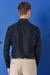 Slim Fit Düğmeli Yaka Pamuklu Klasik Lacivert Gömlek Gk 715