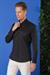 Slim Fit Düğmeli Yaka Pamuklu Klasik Siyah Gömlek Gk 714