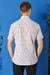 Slim Fit Düğmeli Yaka Şal Desenli Kısa Kol Pamuk Lila Gömlek G 1501