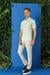 Slim Fit Düğmeli Yaka Şal Desenli Kısa Kol Pamuk Nil Yeşili Gömlek G 1501
