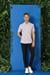 Slim Fit Düğmeli Yaka Şal Desenli Kısa Kol Pamuk Lila Gömlek G 1501