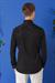 Slim Fit Düğmeli Yaka Uzun Kol Pamuklu Klasik Siyah Gömlek Gk 716