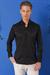 Slim Fit Düğmeli Yaka Uzun Kol Pamuklu Klasik Siyah Gömlek Gk 716