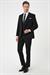 Slim Fit Esnek Çift Yırtmaç Yelekli Düz Klasik Siyah Takım Elbise  Tk 901