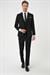Slim Fit Esnek Çift Yırtmaç Yelekli Düz Klasik Siyah Takım Elbise  Tk 901