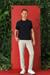 Slim Fit Fermuarlı Polo Yaka Kısa Kol Lacivert Triko Tr 865