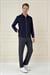Slim Fit Fermuarlı Yan Cep Mevsimlik Casual Lacivert Mont Mt 174