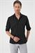 Slim Fit Gofre Kumaş Desenli Kısa Kol Siyah Gömlek  G 1592