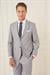 Slim Fit Jakarlı Çift Yırtmaç Klasik Gri Takım Elbise Tk 893