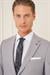 Slim Fit Jakarlı Çift Yırtmaç Klasik Gri Takım Elbise Tk 893