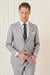 Slim Fit Jakarlı Çift Yırtmaç Klasik Gri Takım Elbise Tk 893