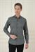 Slim Fit Kazayağı Desenli %100 Pamuk Casuel Gri Gömlek G 1585