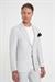 Slim Fit Kırlangıç Yaka Balıksırtı Desen Spor Açık Gri Ceket C 702