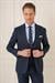 Slim Fit Kırlangıç Yaka Çift Yırtmaçlı Yelekli Klasik Lacivert Takım Elbise Tk 895