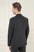 Slim Fit Mono Yaka Çift Yırtmaç Torba Cep Casual Siyah Ceket C 697