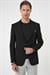 Slim Fit Mono Yaka Torba Cep Çift Yırtmaçlı Casual Siyah Ceket C 711