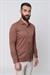 Slim Fit Pamuk Saten Klasik Açık Kahve Gömlek  Gk 604