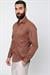 Slim Fit Pamuk Saten Klasik Açık Kahve Gömlek  Gk 604
