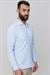 Slim Fit Pamuk Saten Klasik Açık Mavi Gömlek  Gk 604